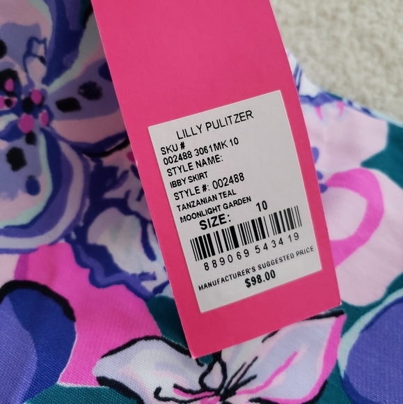 SOLD NWT Lilly Pulitzer Ibby Skirt in Moonlight Garden sz10 - Picture 4 of 15